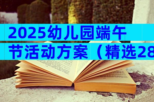 2025幼儿园端午节活动方案（精选28篇）