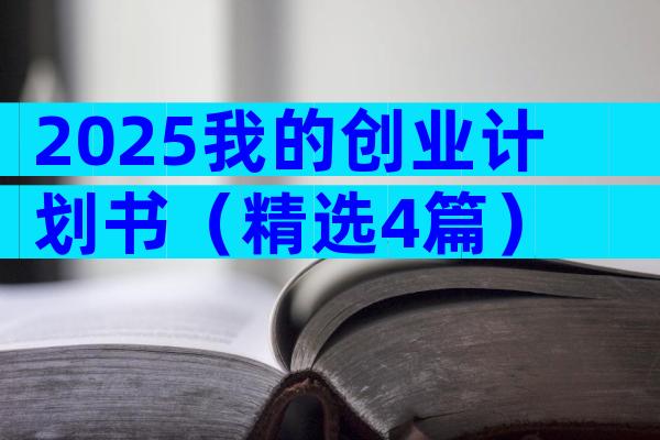 2025我的创业计划书（精选4篇）