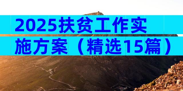 2025扶贫工作实施方案（精选15篇）