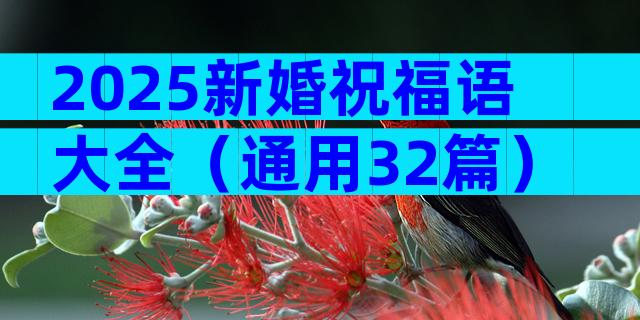 2025新婚祝福语大全（通用32篇）