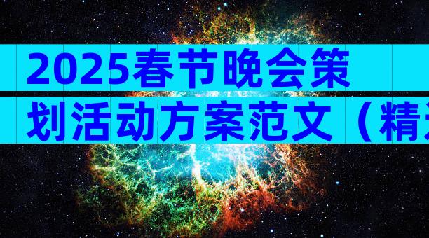 2025春节晚会策划活动方案范文（精选28篇）