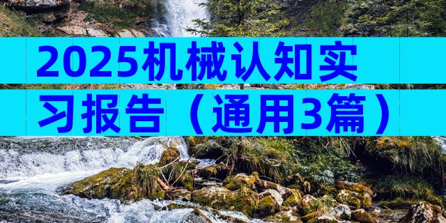 2025机械认知实习报告（通用3篇）