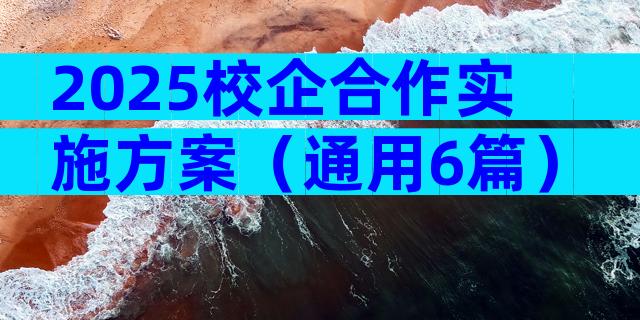 2025校企合作实施方案（通用6篇）