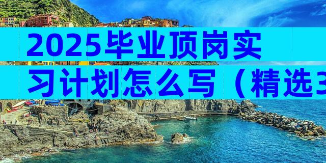 2025毕业顶岗实习计划怎么写（精选3篇）