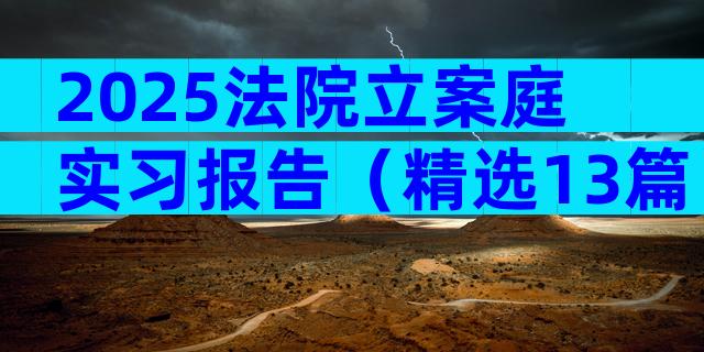 2025法院立案庭实习报告（精选13篇）