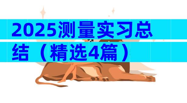 2025测量实习总结（精选4篇）