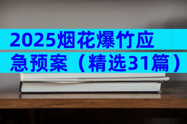 2025烟花爆竹应急预案（精选31篇）