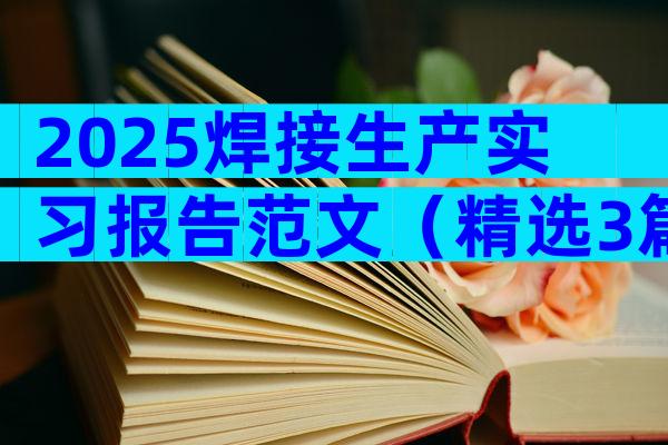 2025焊接生产实习报告范文（精选3篇）