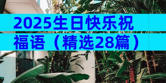 2025生日快乐祝福语（精选28篇）