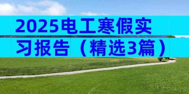2025电工寒假实习报告（精选3篇）