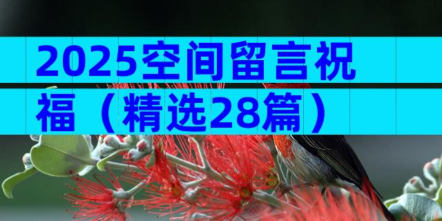 2025空间留言祝福（精选28篇）