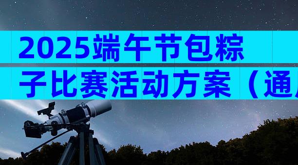 2025端午节包粽子比赛活动方案（通用6篇）