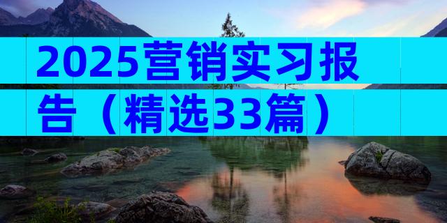 2025营销实习报告（精选33篇）