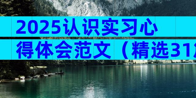 2025认识实习心得体会范文（精选31篇）
