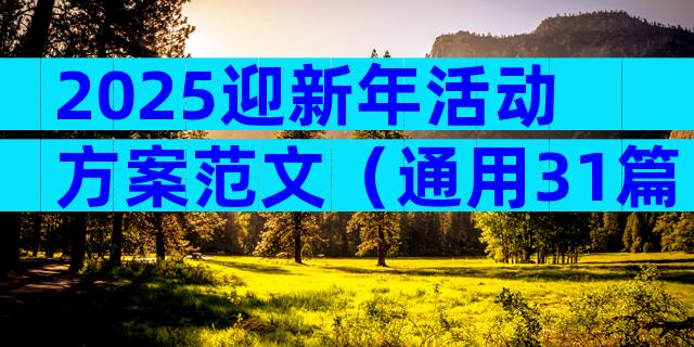 2025迎新年活动方案范文（通用31篇）