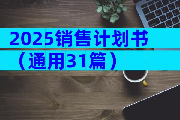 2025销售计划书（通用31篇）