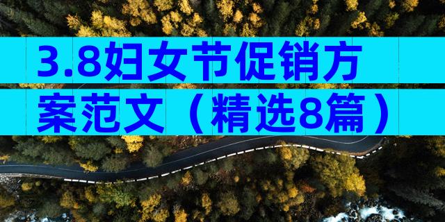 3.8妇女节促销方案范文（精选8篇）