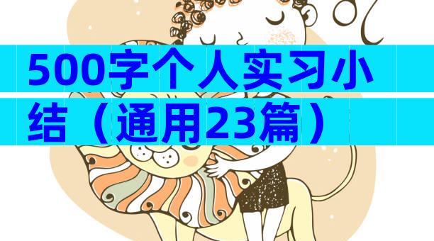 500字个人实习小结（通用23篇）
