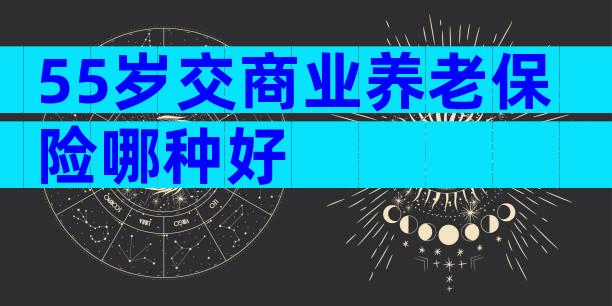 55岁交商业养老保险哪种好