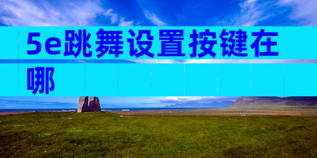 5e跳舞设置按键在哪