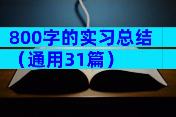 800字的实习总结（通用31篇）