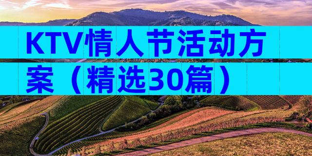 KTV情人节活动方案（精选30篇）