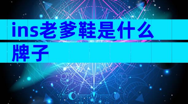 ins老爹鞋是什么牌子