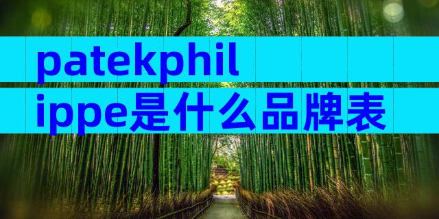 patekphilippe是什么品牌表