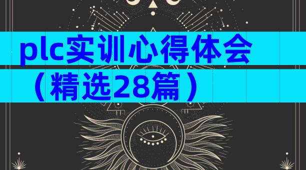 plc实训心得体会（精选28篇）