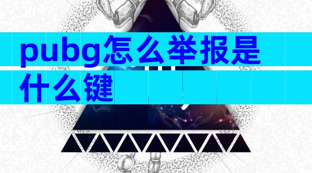 pubg怎么举报是什么键