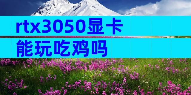 rtx3050显卡能玩吃鸡吗