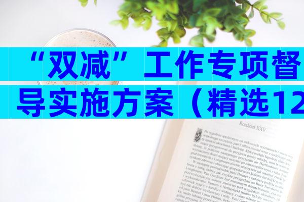 “双减”工作专项督导实施方案（精选12篇）