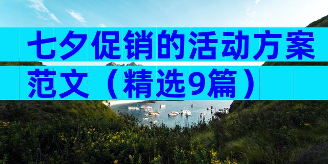七夕促销的活动方案范文（精选9篇）
