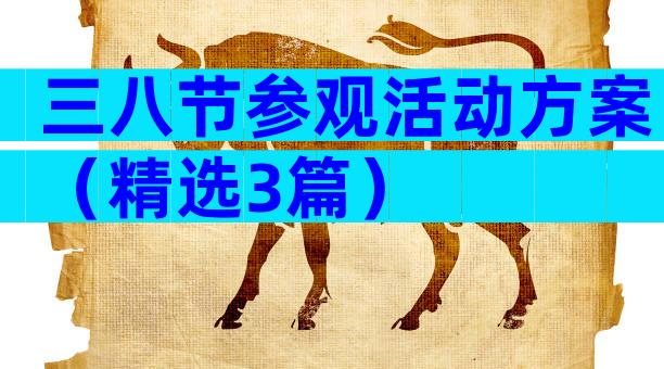 三八节参观活动方案（精选3篇）