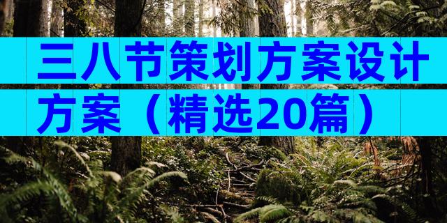 三八节策划方案设计方案（精选20篇）