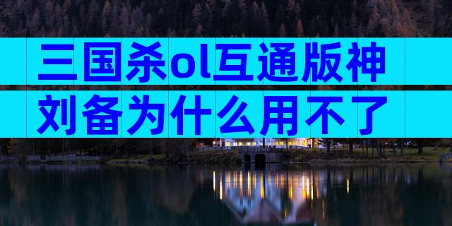 三国杀ol互通版神刘备为什么用不了