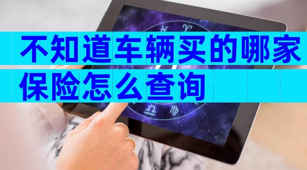 不知道车辆买的哪家保险怎么查询