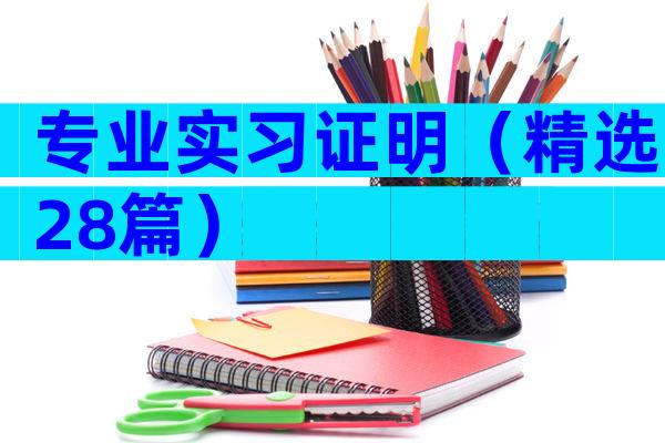 专业实习证明（精选28篇）