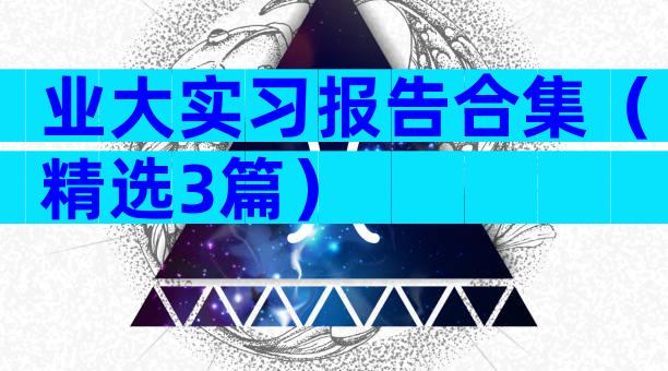 业大实习报告合集（精选3篇）