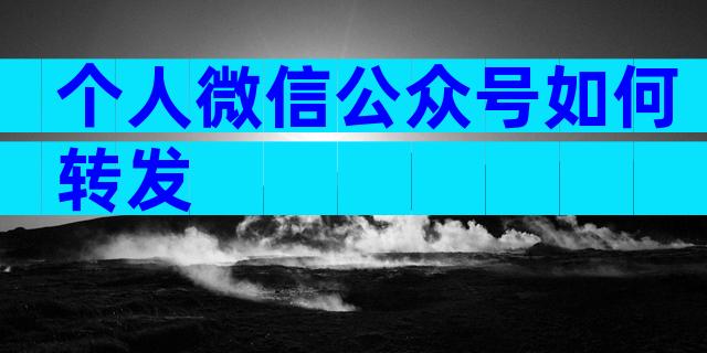 个人微信公众号如何转发
