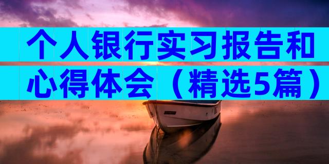 个人银行实习报告和心得体会（精选5篇）