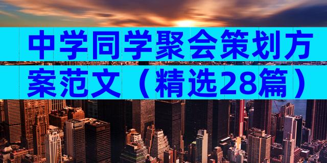 中学同学聚会策划方案范文（精选28篇）
