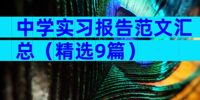 中学实习报告范文汇总（精选9篇）
