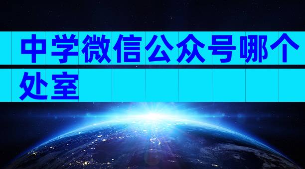 中学微信公众号哪个处室
