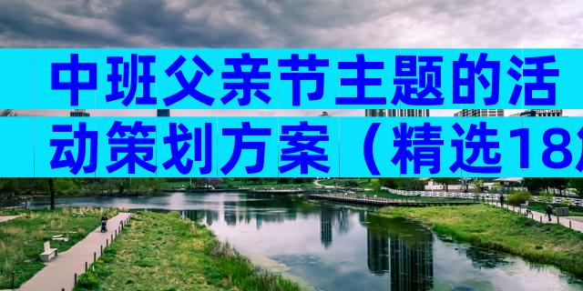 中班父亲节主题的活动策划方案（精选18篇）