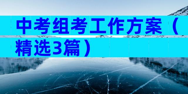 中考组考工作方案（精选3篇）