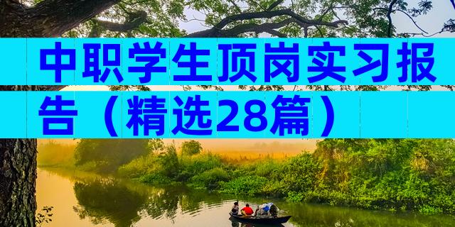 中职学生顶岗实习报告（精选28篇）