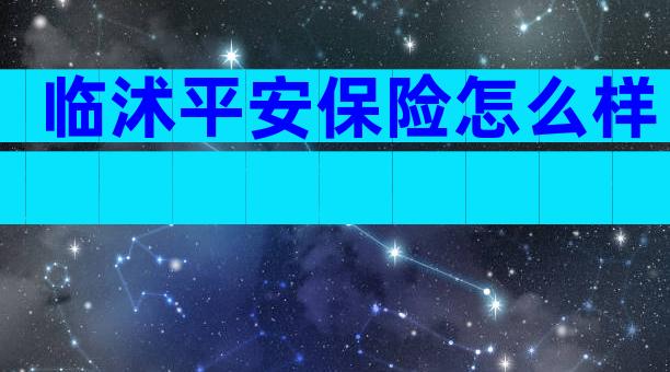 临沭平安保险怎么样