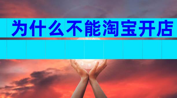 为什么不能淘宝开店