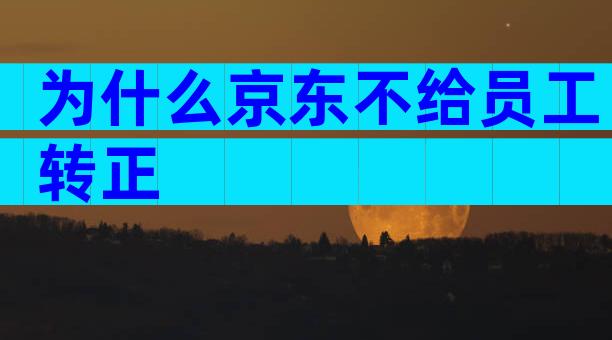 为什么京东不给员工转正